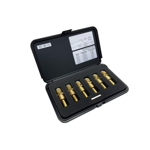 CleanAir Critical Orifice 6-Orifice Set in Case Angled View