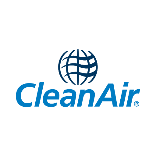 CleanAir Logo, Globe over Text